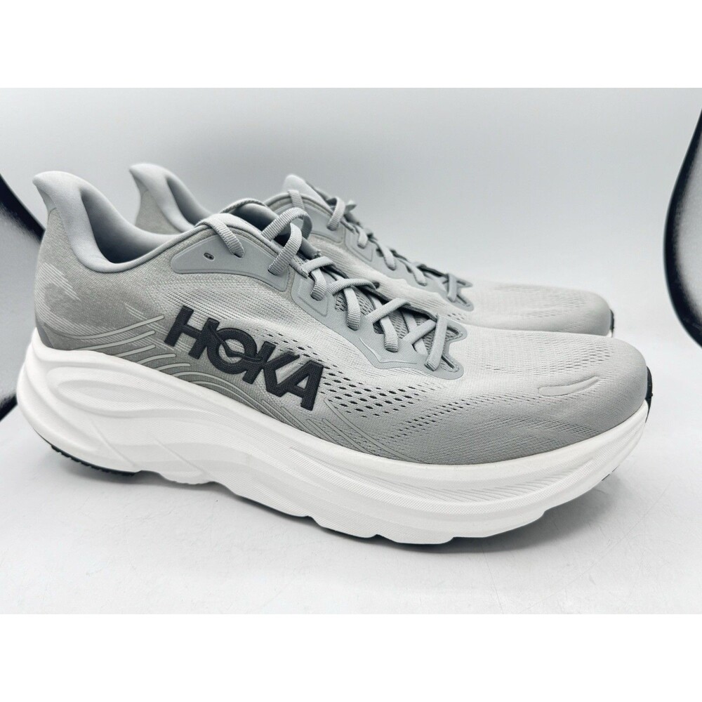 Hoka One One Clifton 11 Gray Running Shoes 1176572-GCTC Men's Size 15